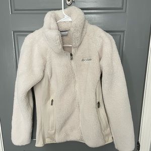Cream Columbia Winter Pass Sherpa Full-Zip Jacket